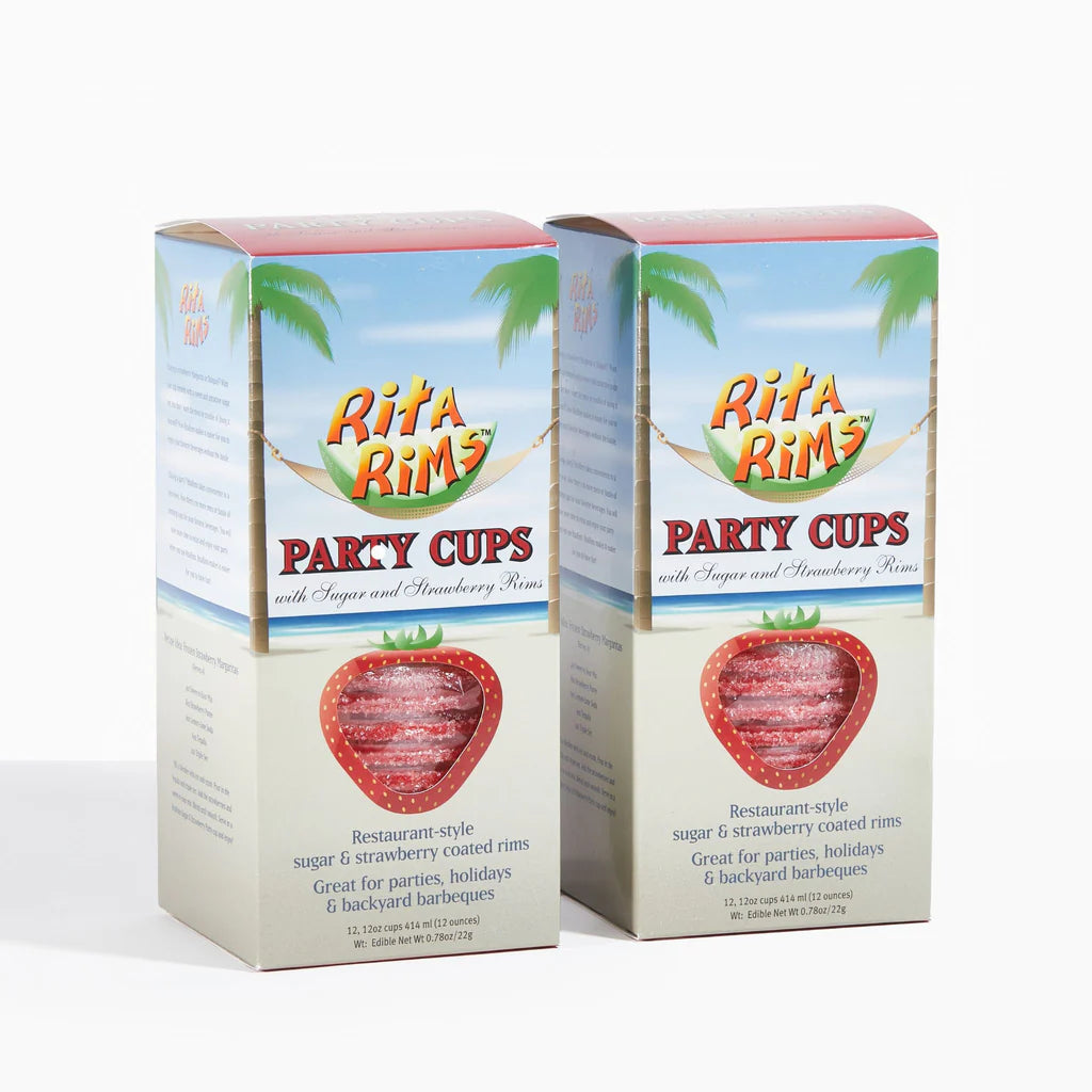 Sugar & Strawberry Pre-Rimmed Cocktail Cups