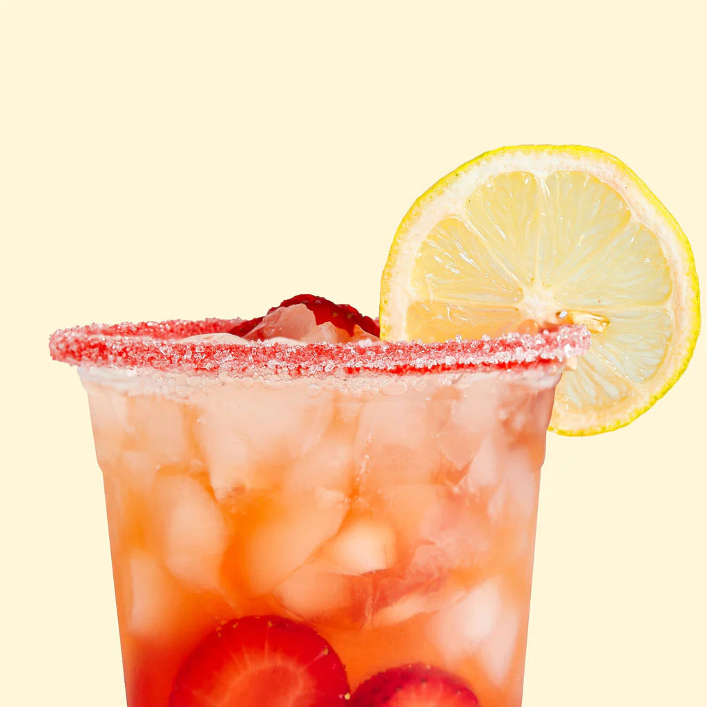 Sugar & Strawberry Pre-Rimmed Cocktail Cups
