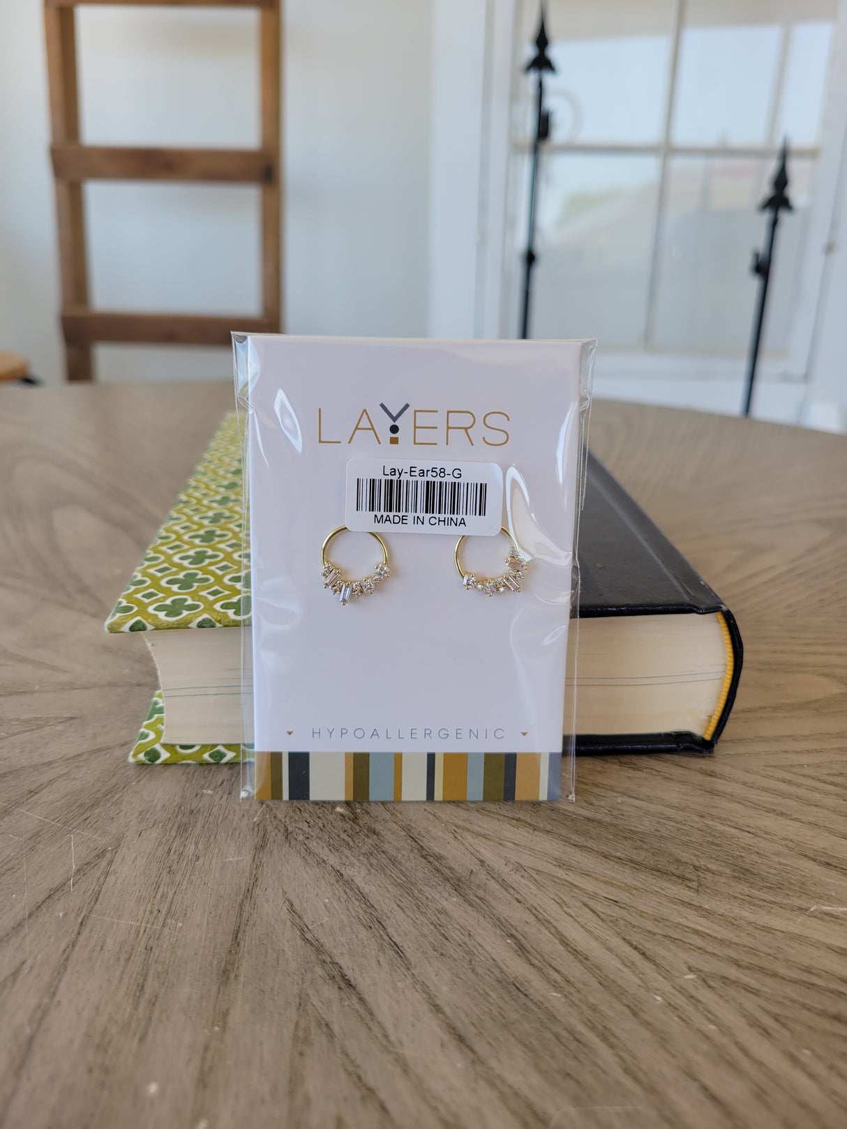 Gold Cluster Circle Earrings