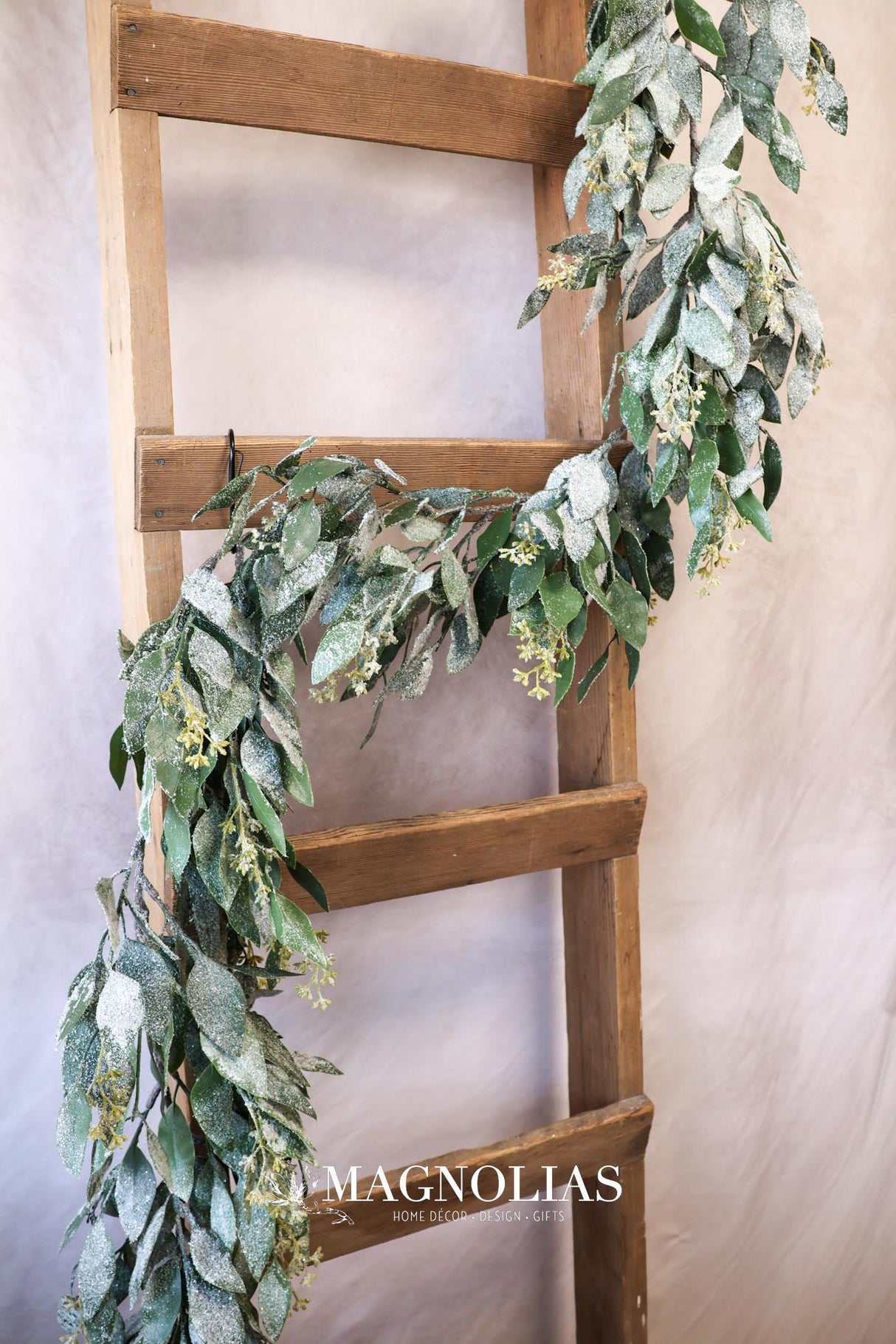 72" Snowed Eucalyptus Garland