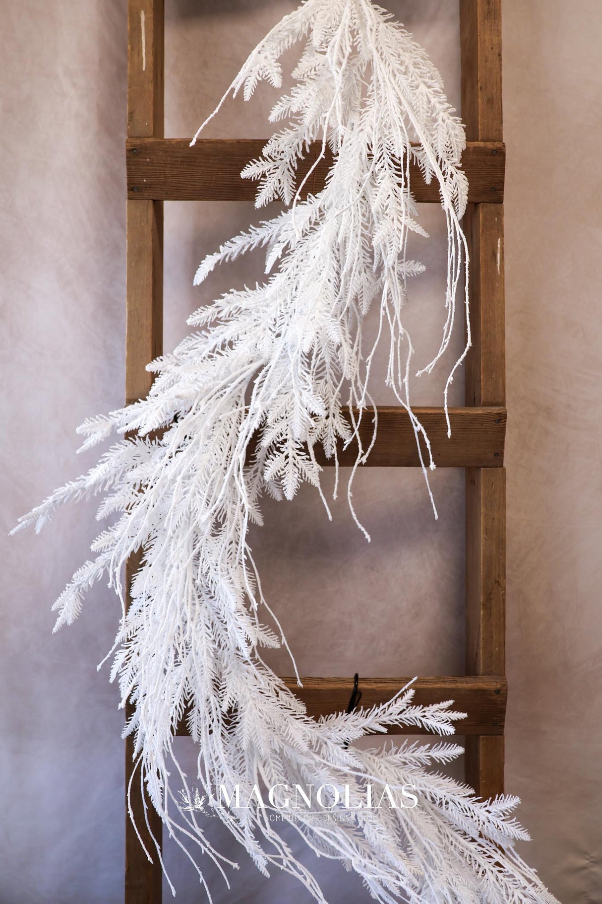 6' Snow Day Flocked Cedar Garland