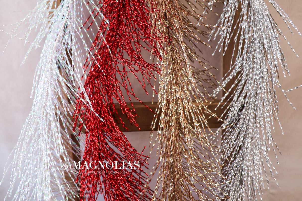 6' Silver Tinsel Garland