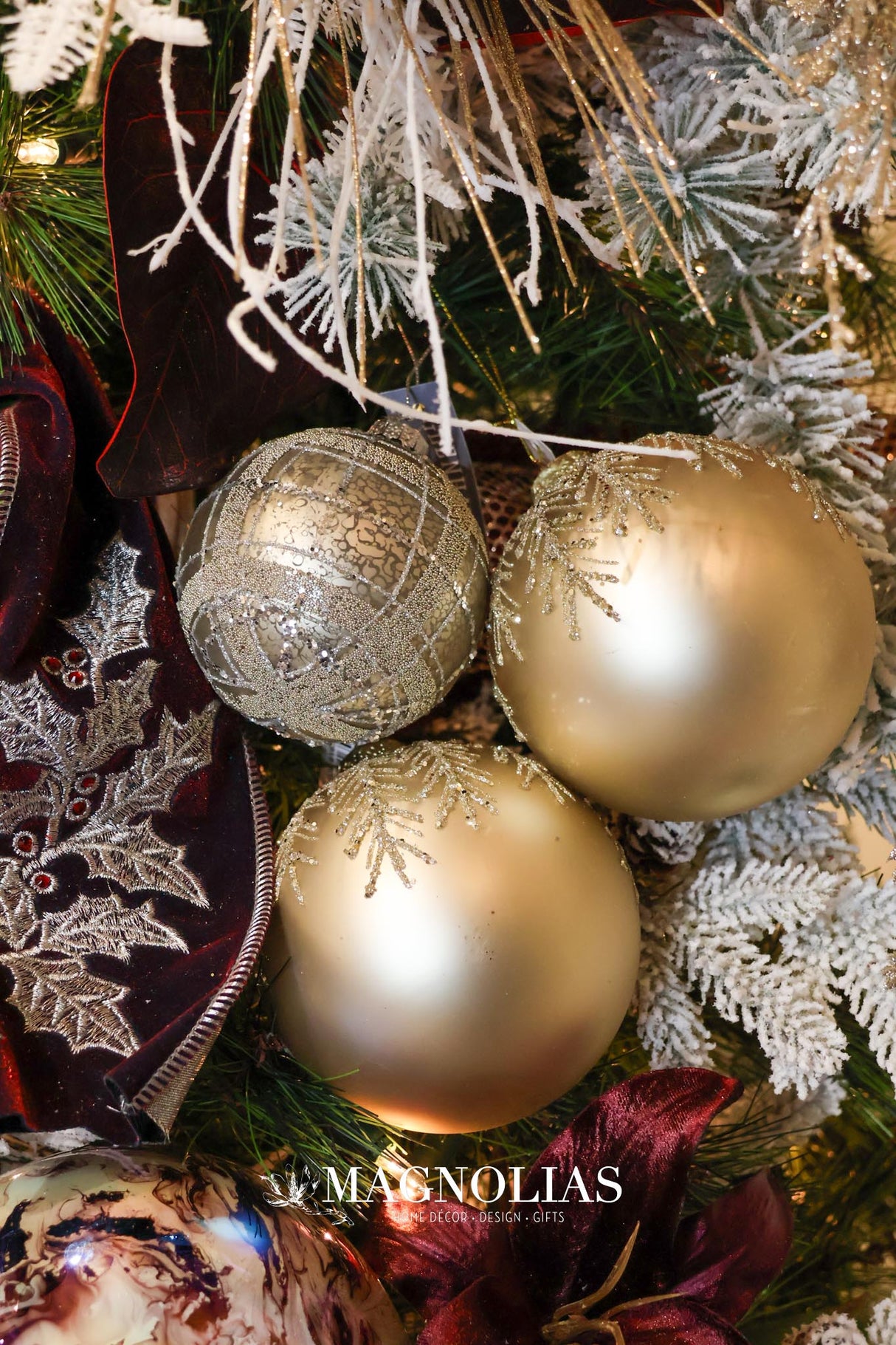 Taupe Plaid Glass Ornament