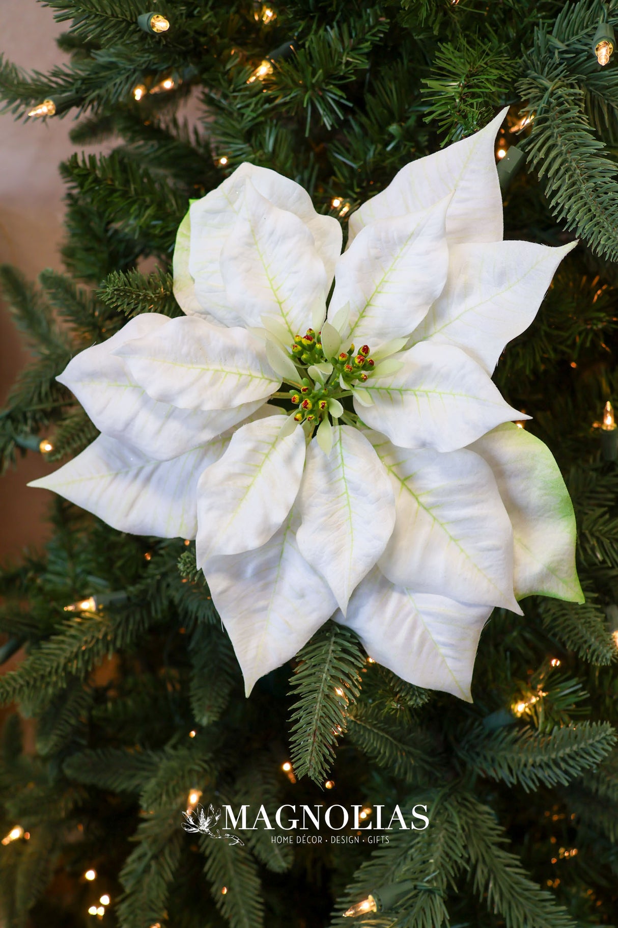 Winter White Poinsettia Spray