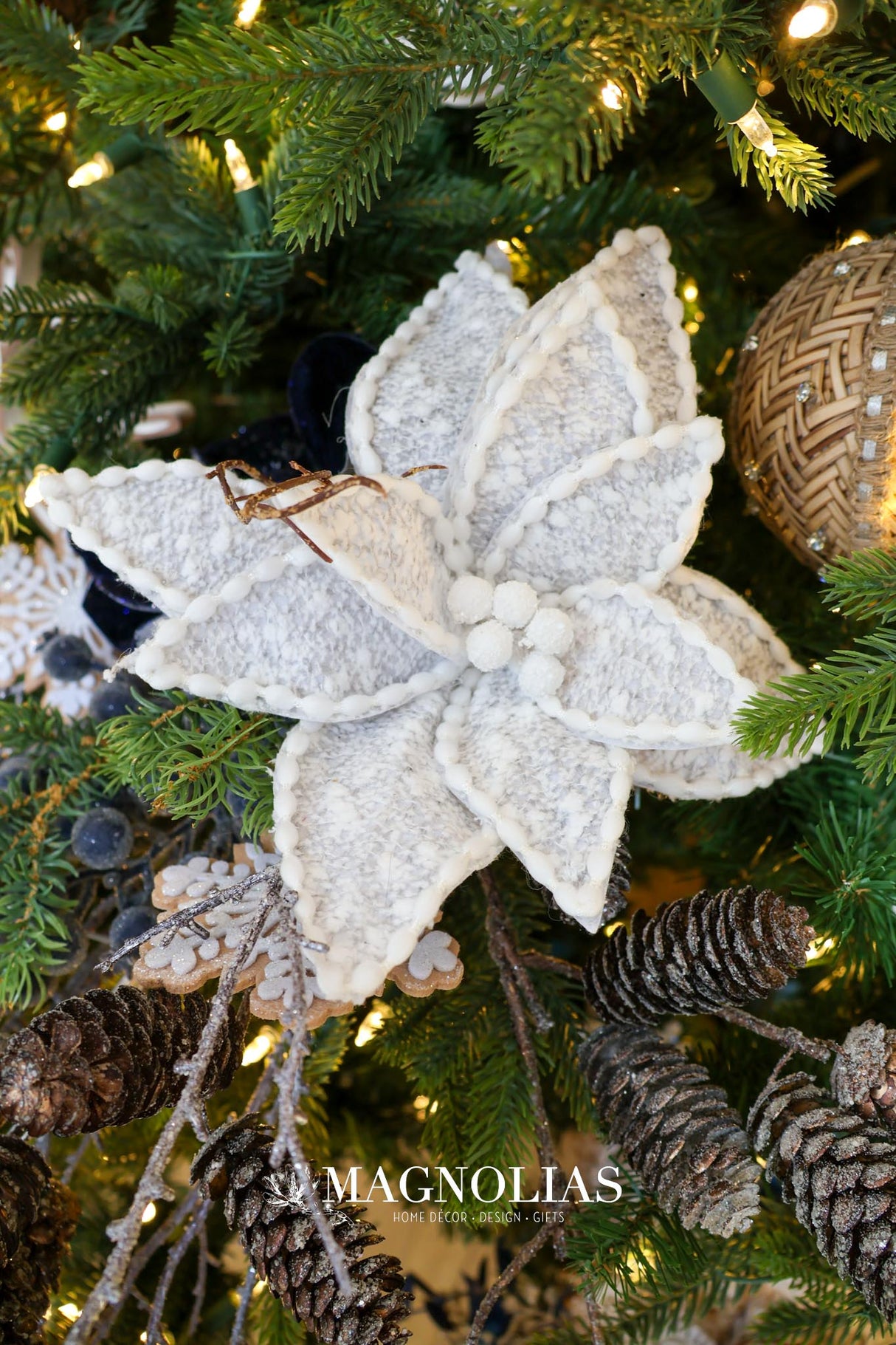 Sweater Patterned Poinsettia Stem