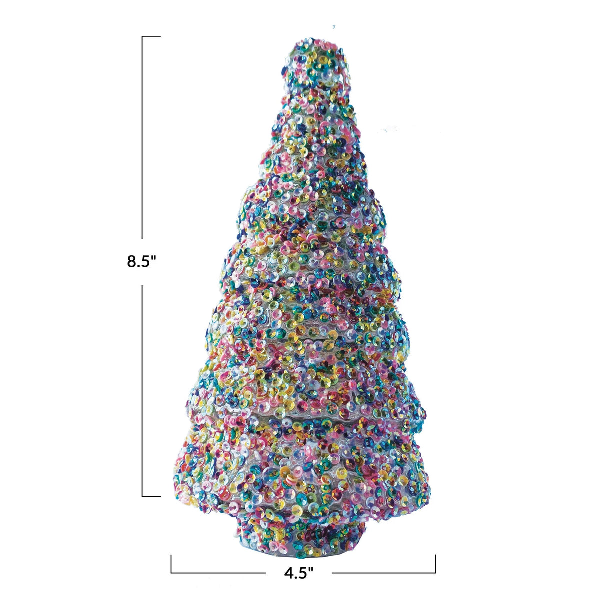 8.5" Sweet Tooth Sequins Glass Tree
