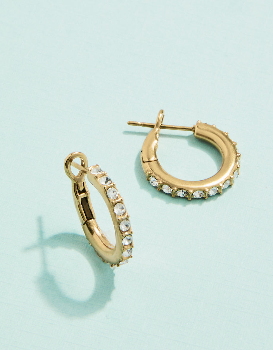 Splash Classic Gem Hoop Earrings