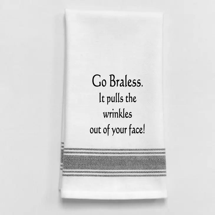 Go Braless Funny Tea Towel