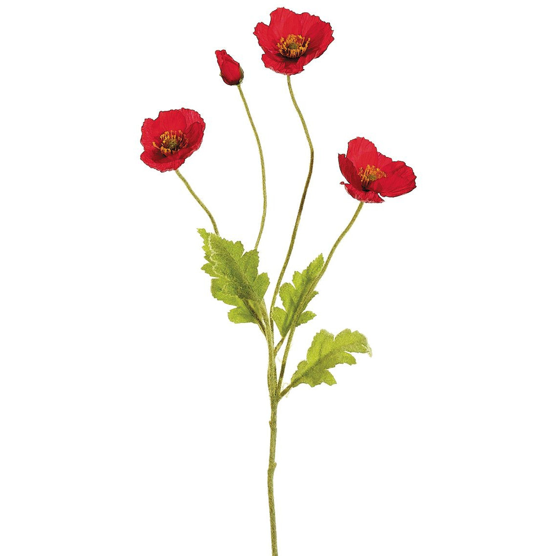 Red Poppy Spray