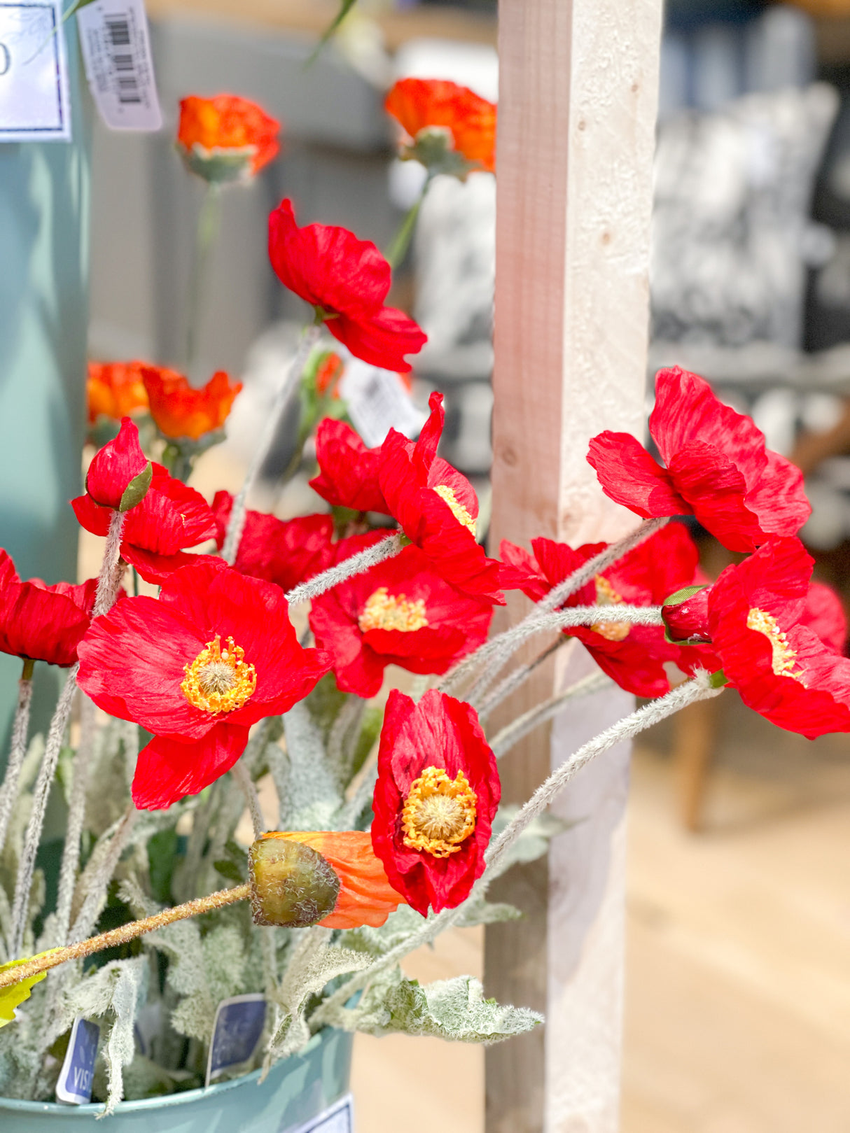 Red Poppy Spray