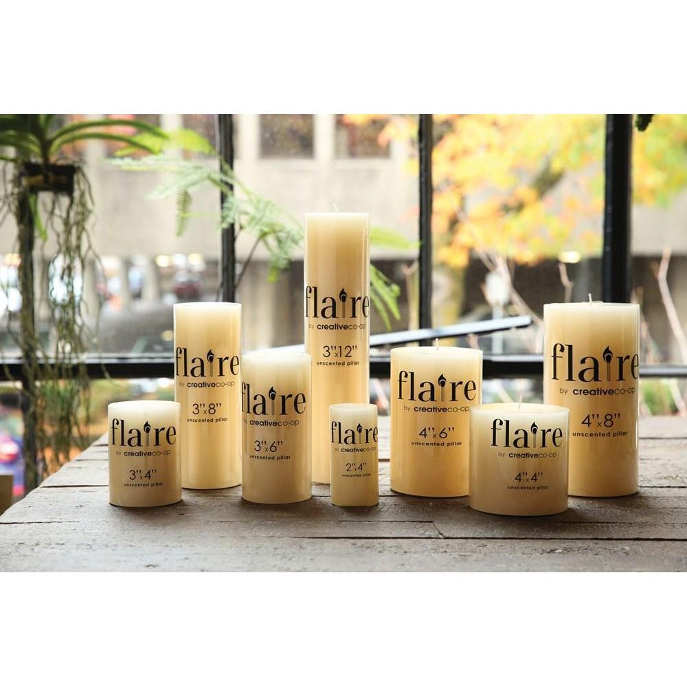 4X8" Unscented Pillar Candle