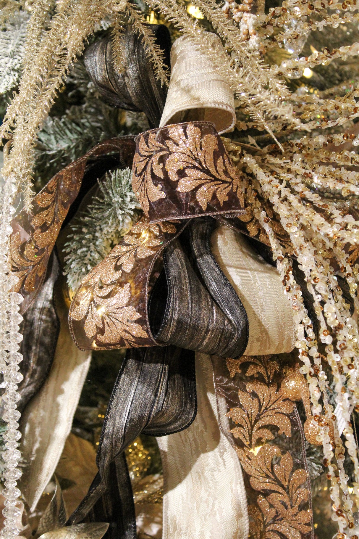 2.5" Marbleized Taupe Ribbon Bolt