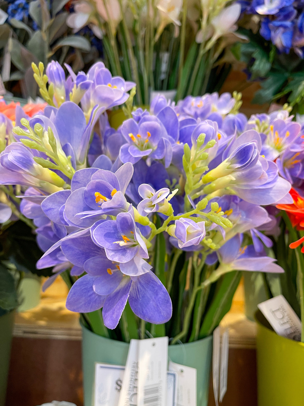 Real Touch Lavender Freesia Spray