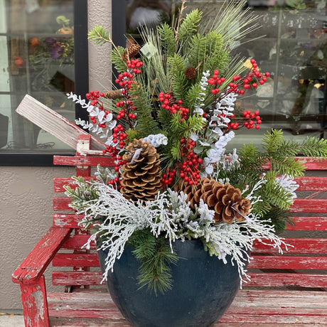Christmas Porch Pots