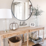 Hello Script Steel Wall Decor