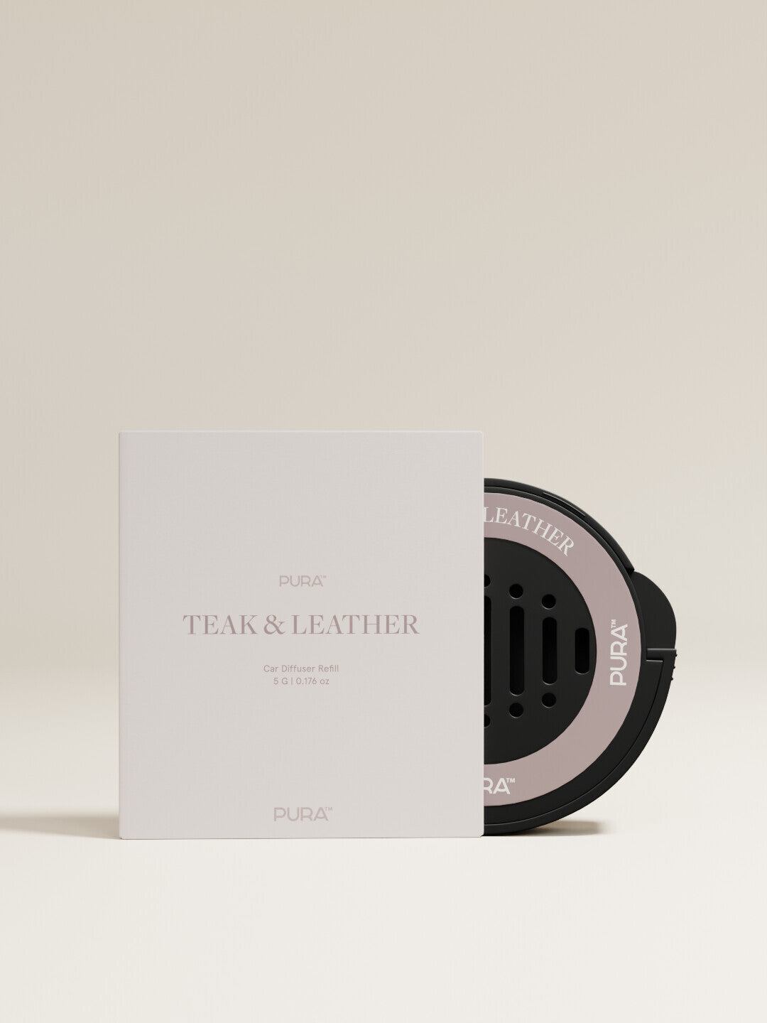 Teak & Leather Pura Car Refill