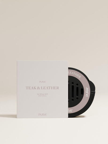 Teak & Leather Pura Car Refill