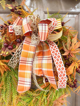 22" Fall Plaid Bow Design 2