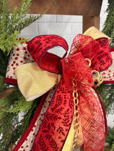 16" Burgundy Vines Bow