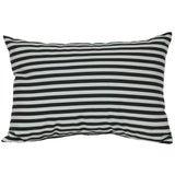 Outdoor Trapeze Black Stripe Pillow