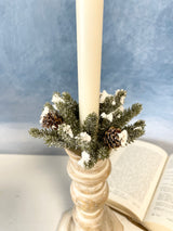 Snowy Mini Cone Candle Ring