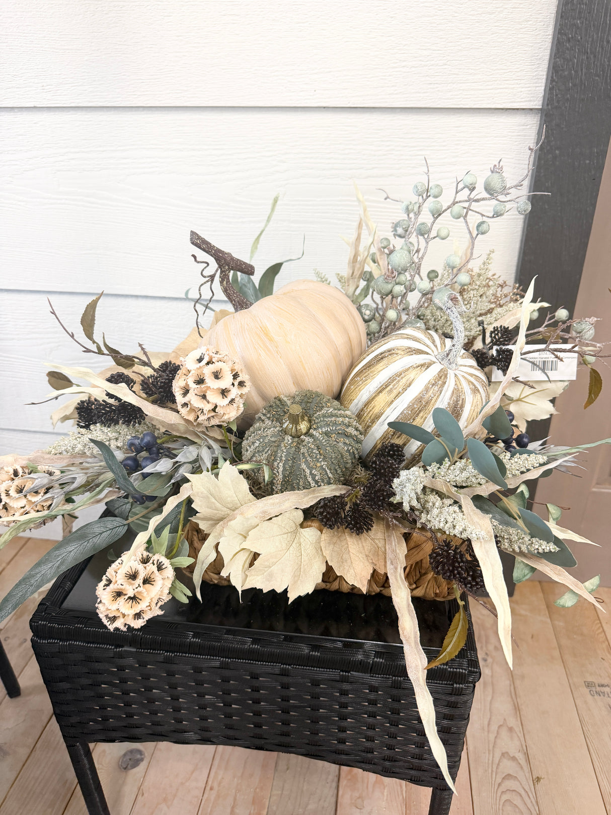 28" Golden Harvest Pumpkin Centerpiece