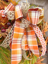 22" Fall Plaid Bow Design 2