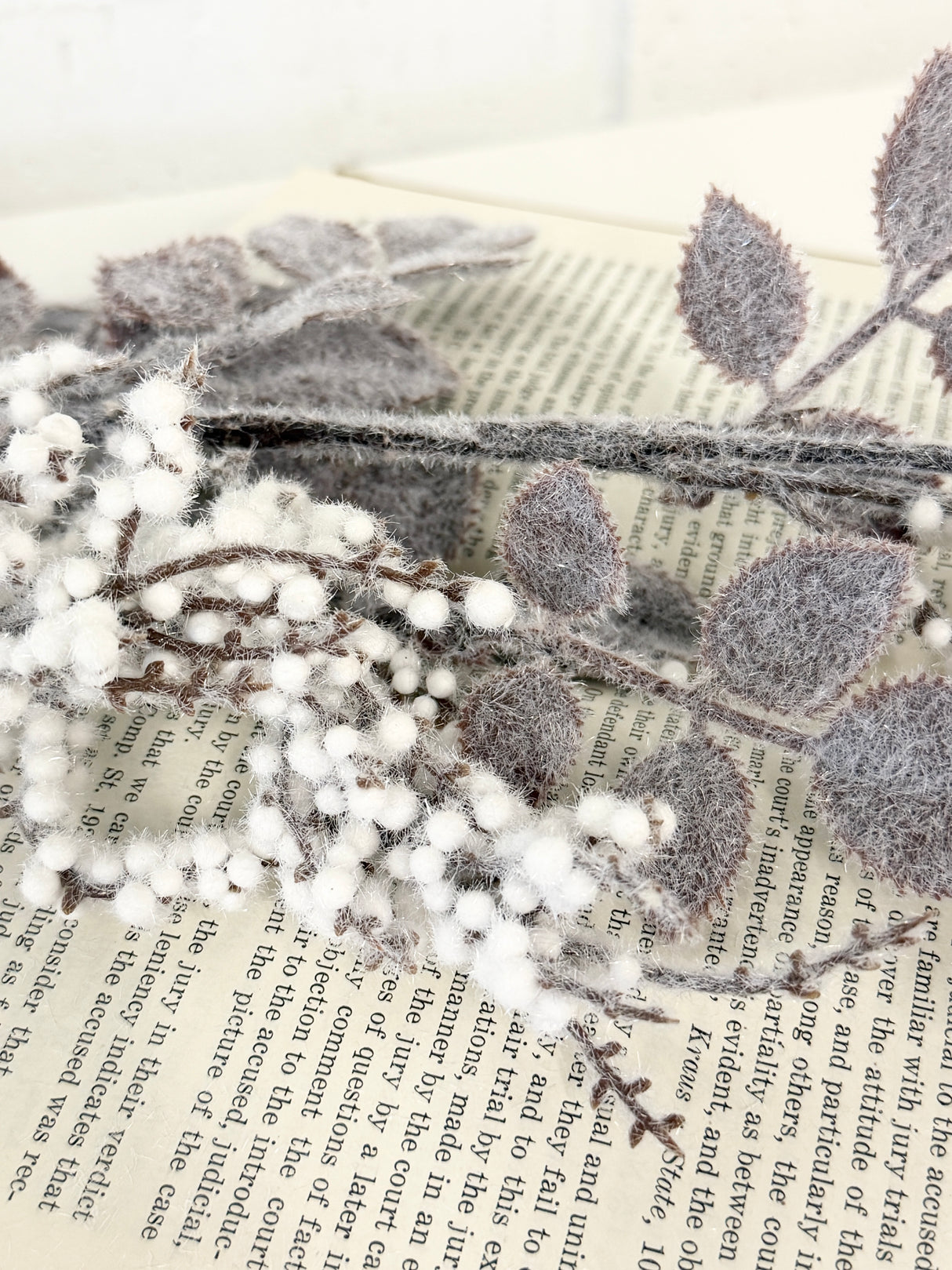 Natural Frost Rose Berry Spray
