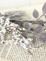 Natural Frost Rose Berry Spray