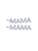 Silver Pave "MAMA" Bar Charm