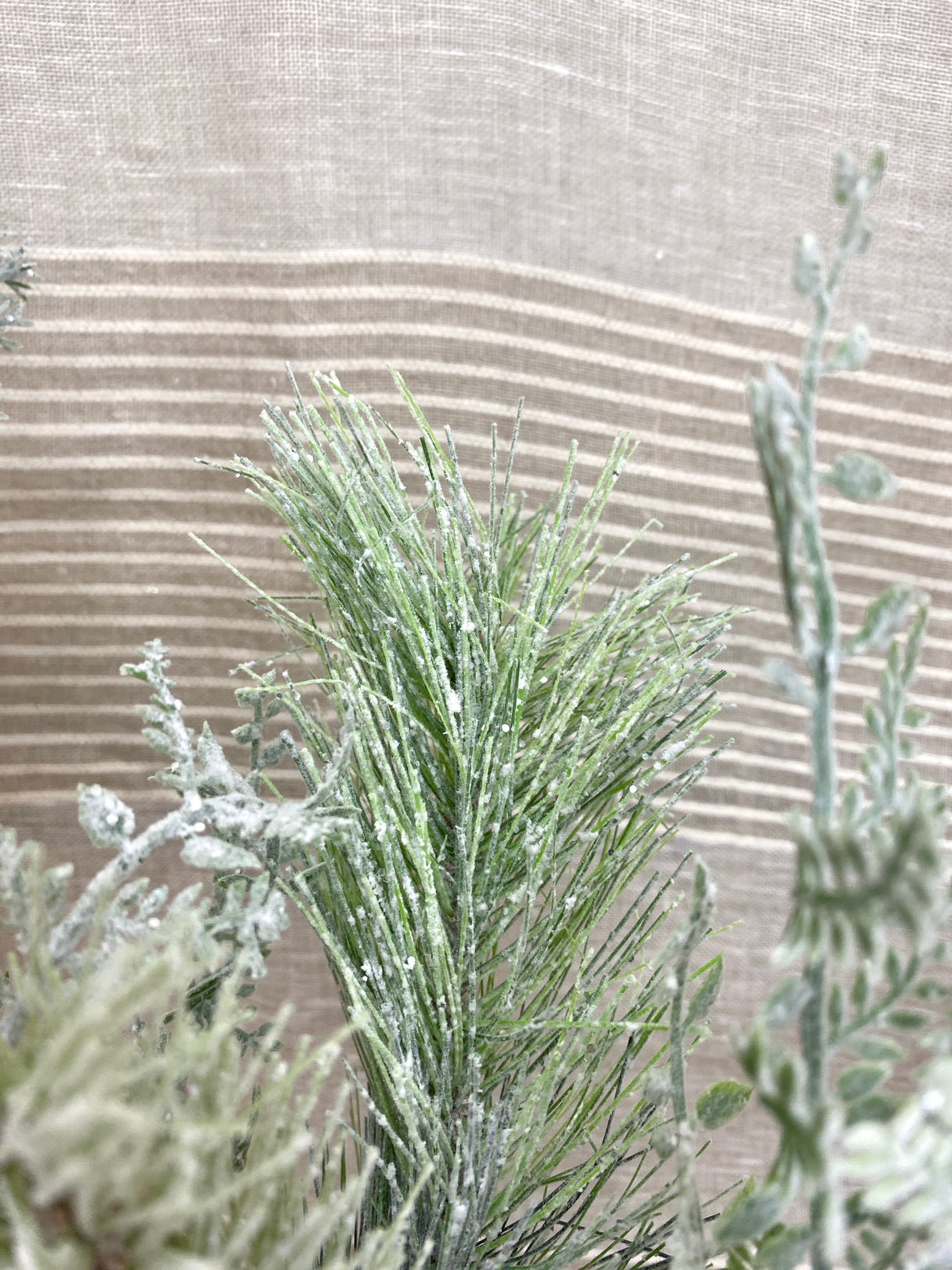 Snowflake Frosted Pine Pick