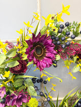 25" Purple Rain Garden Wreath