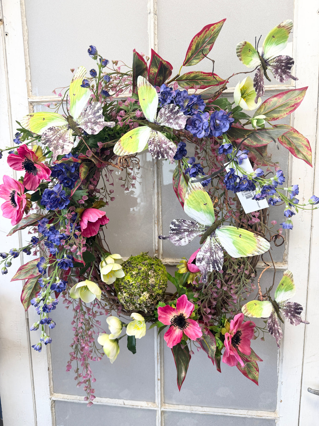 27" Blooming Butterflies Wreath