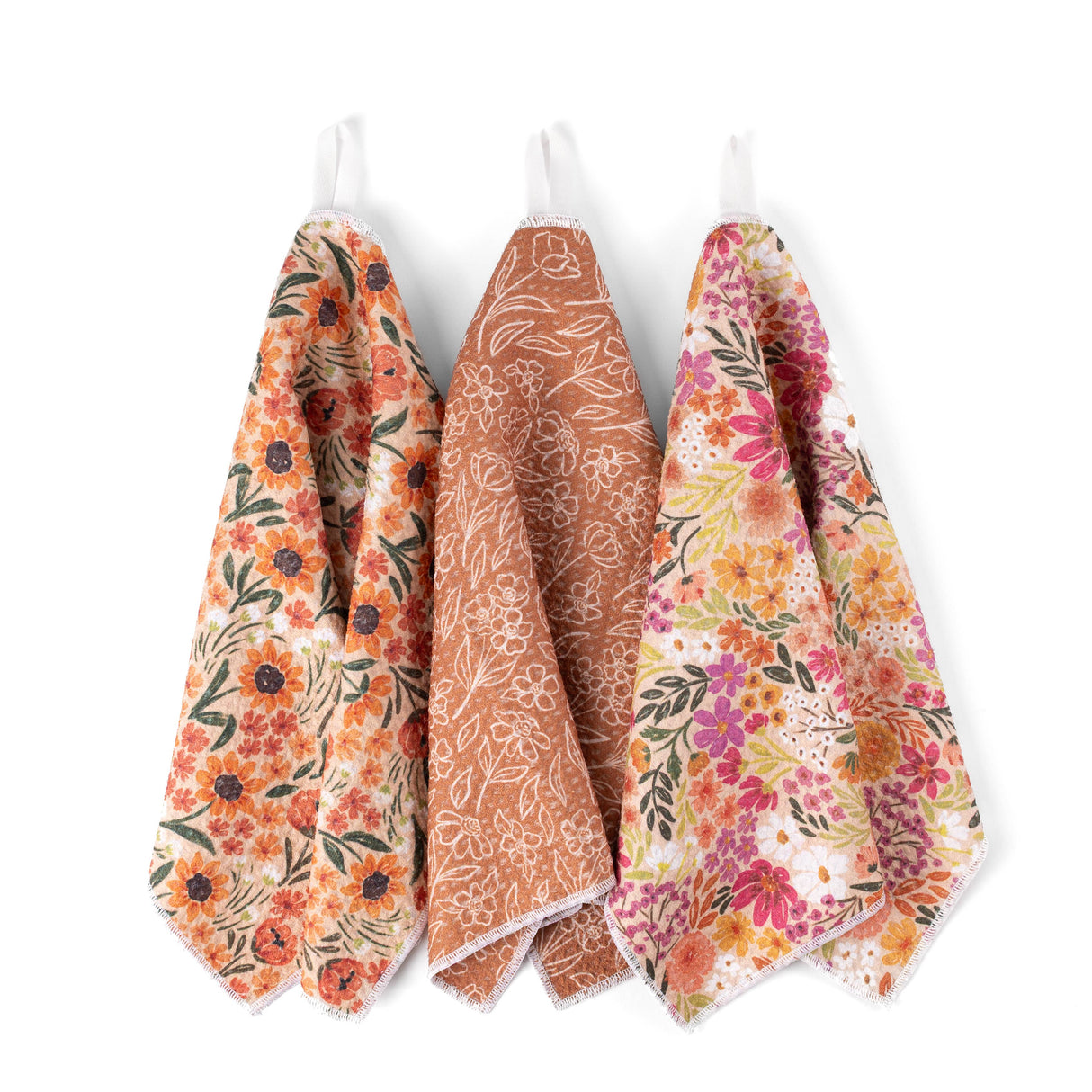 Pack of 3 Microfiber Kitchen Towels - Fall Tones
