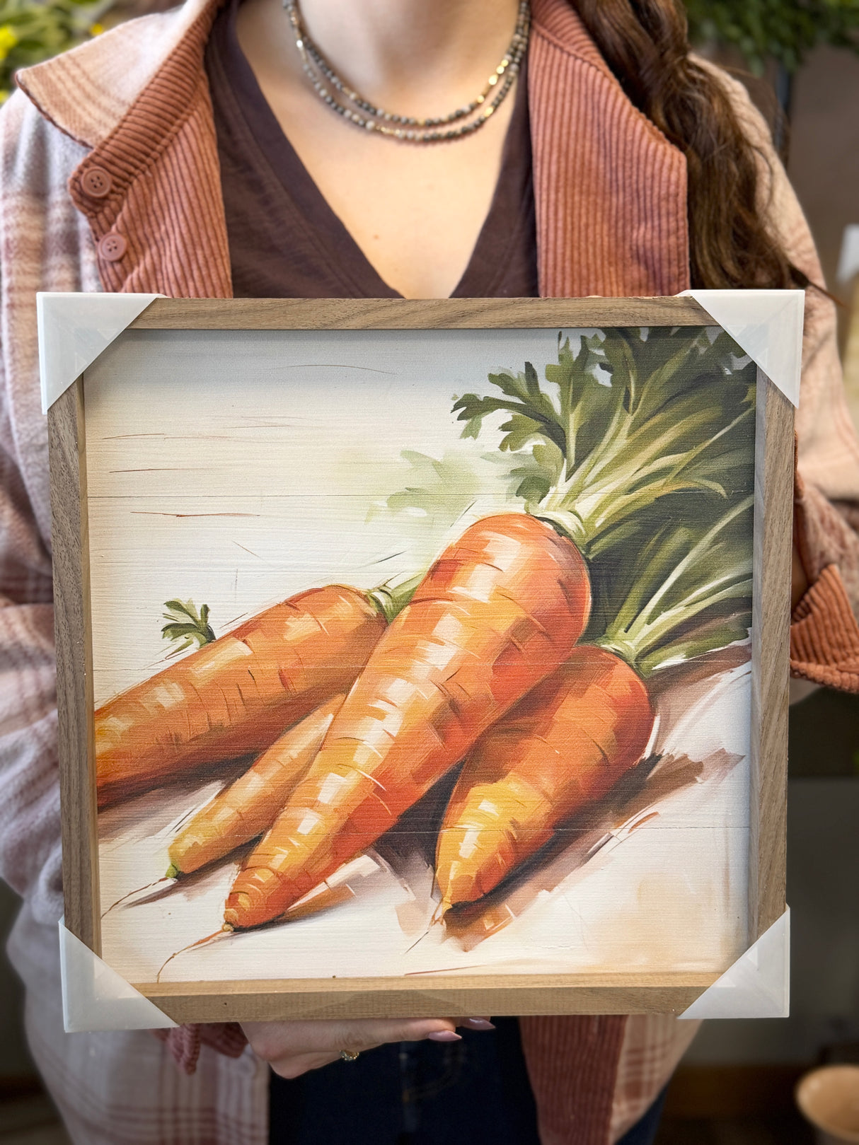 Bunch Of Carrots Whitewash Wood Art