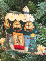 Handmade Blue House Ornament
