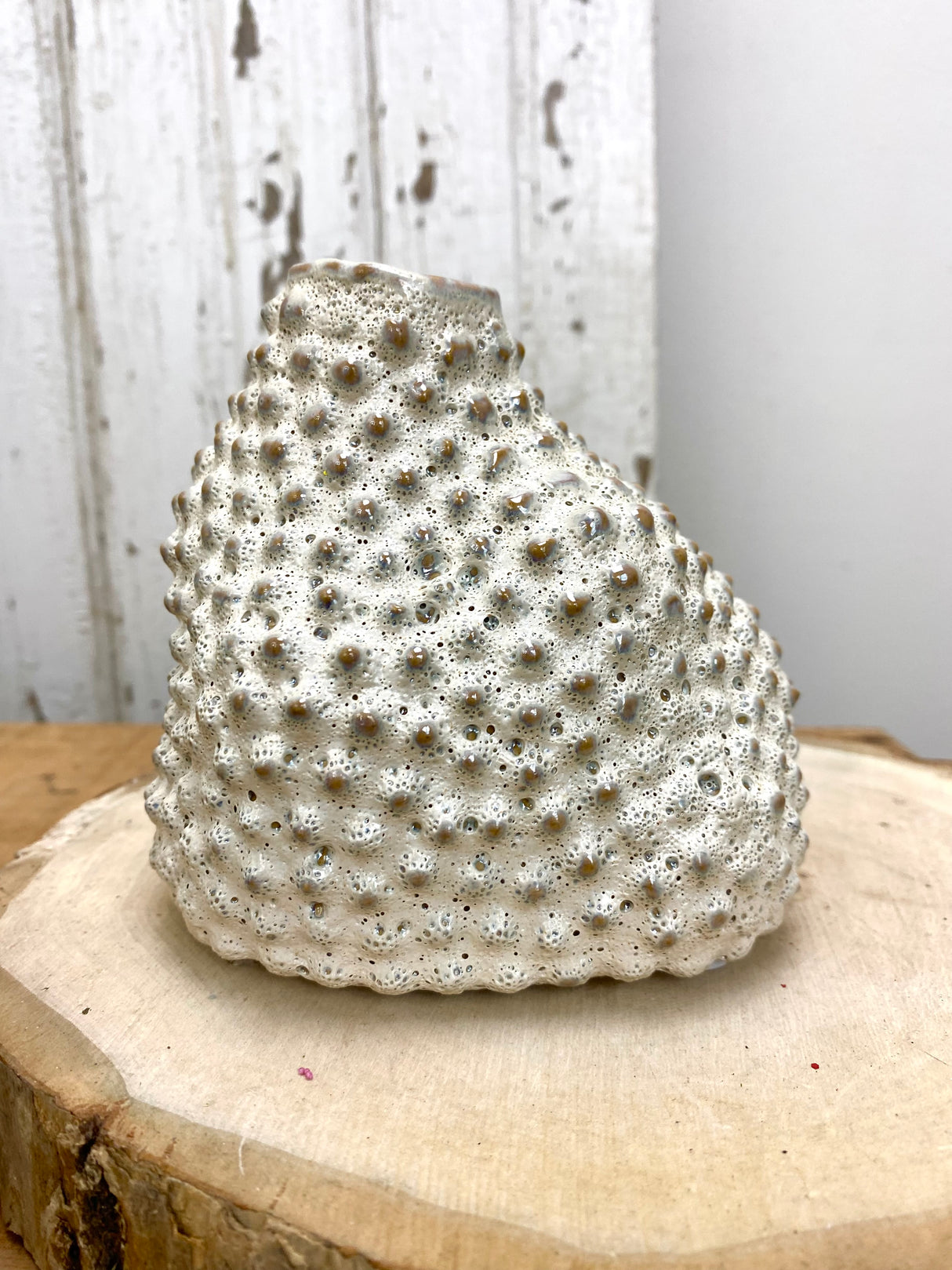 Coarse Stoneware Organic Vases Set of 2