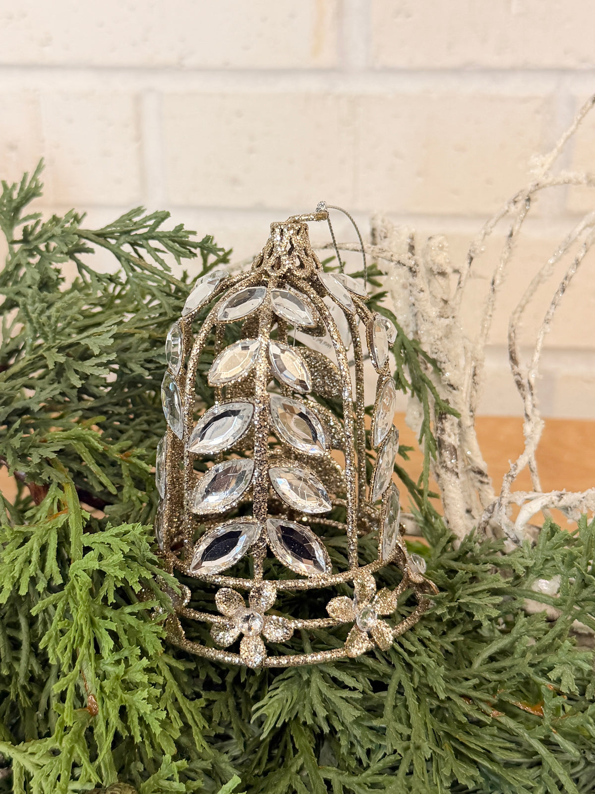 Jewels & Glitter Metal Bell Ornament