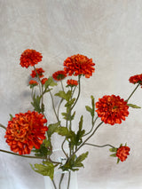 Warm Orange Pom-Pon Mum Spray