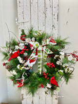 21" Mistletoe Wishes Wreath