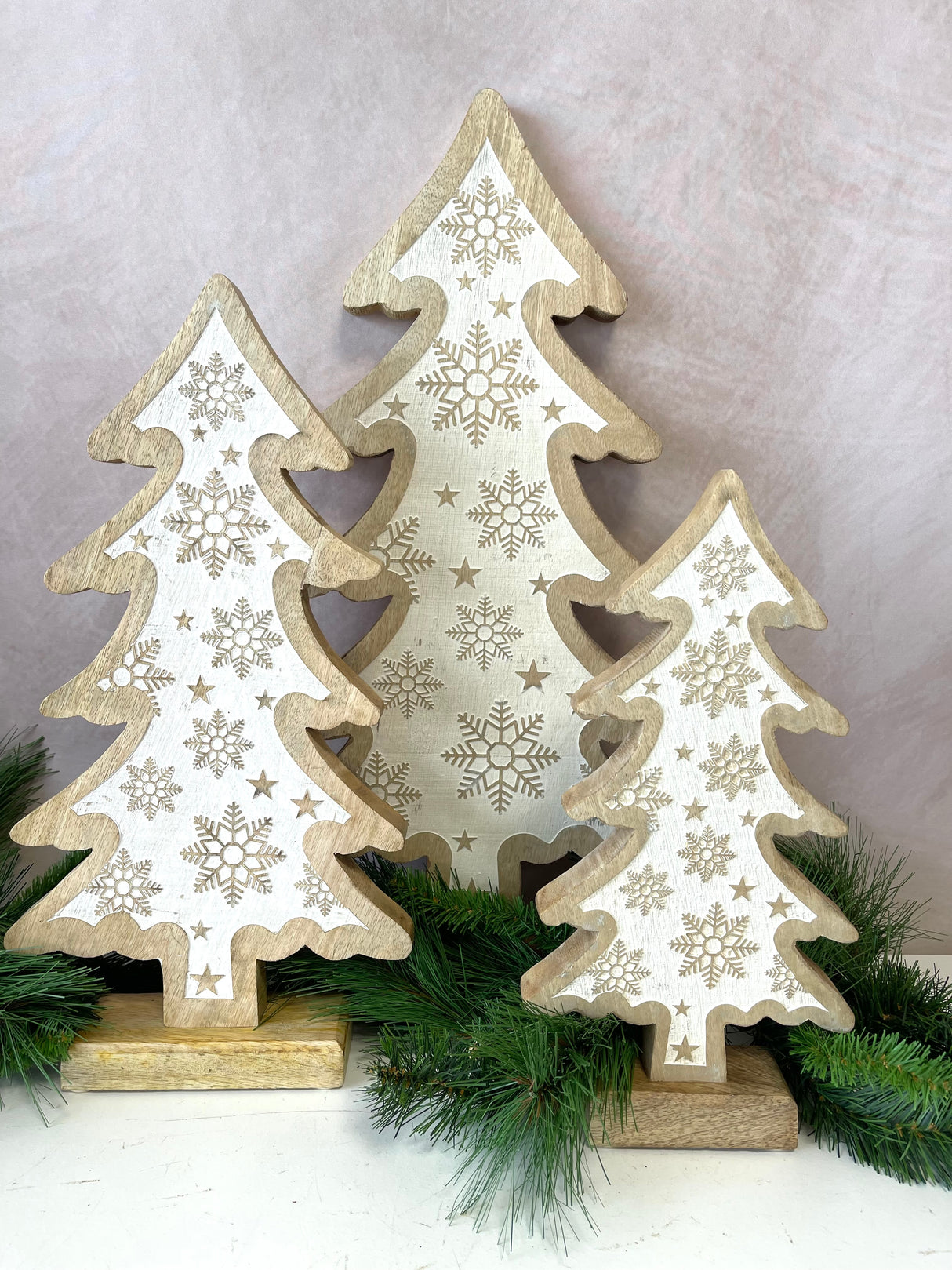 Snowflake Wood Tree - 3 Sizes