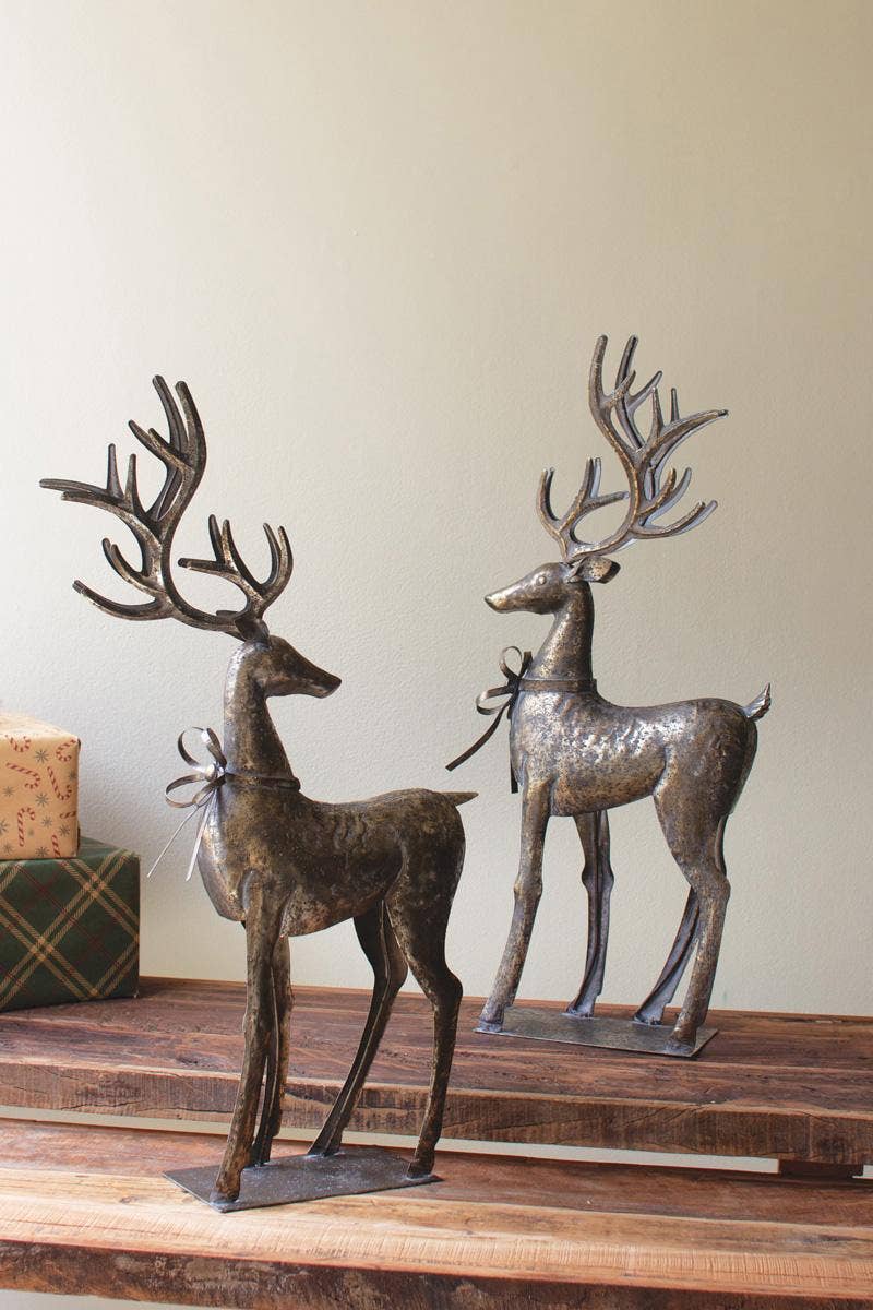 Metal Rustic Reindeer - 2 Styles