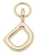 N Mini Initial Charm in Shiny Gold