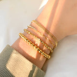 18k Gold Cube Bracelet - Waterproof