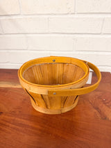 Slatwood Natural Basket with Handle & Liner - 3 Styles
