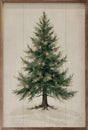 Lighted Pine Tree Wood Art
