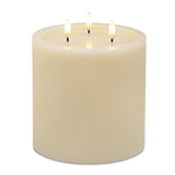 Fia Cream Stripe 6x6" 3 Wick Candle