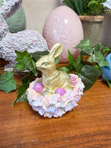 4.5" Chocolate Bunny in Basket