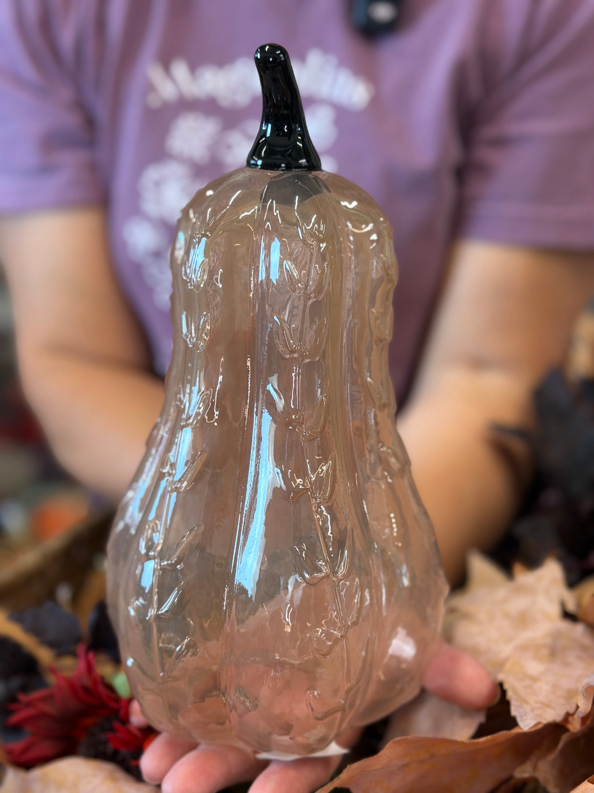 Sleepy Hollow Beige Glass Gourd