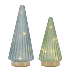 Lighted Glass Tree - 2 Sizes